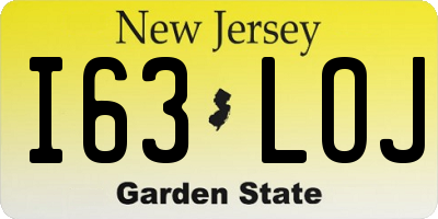 NJ license plate I63LOJ