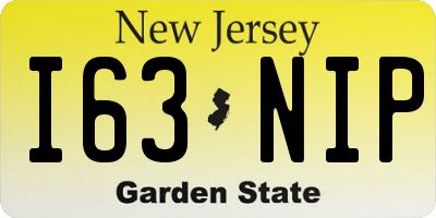 NJ license plate I63NIP