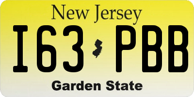 NJ license plate I63PBB