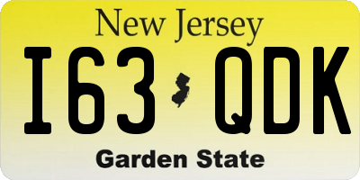 NJ license plate I63QDK