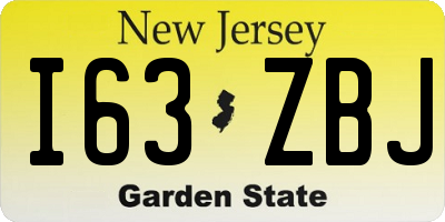 NJ license plate I63ZBJ