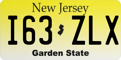 NJ license plate I63ZLX