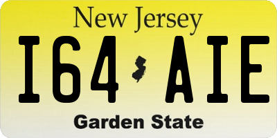 NJ license plate I64AIE