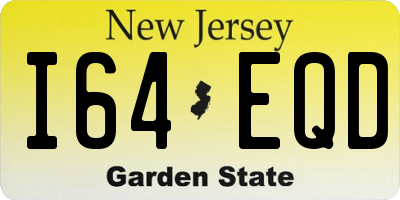 NJ license plate I64EQD
