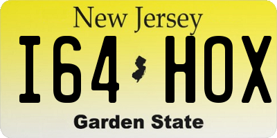 NJ license plate I64HOX