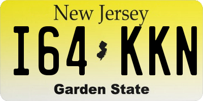 NJ license plate I64KKN