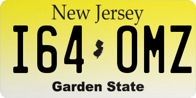 NJ license plate I64OMZ