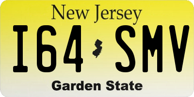 NJ license plate I64SMV