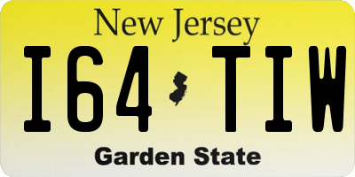 NJ license plate I64TIW