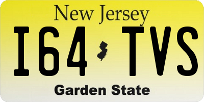 NJ license plate I64TVS