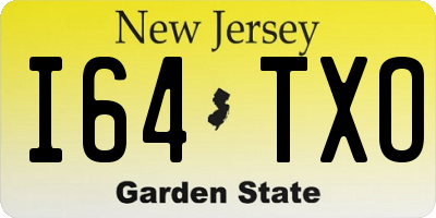 NJ license plate I64TXO