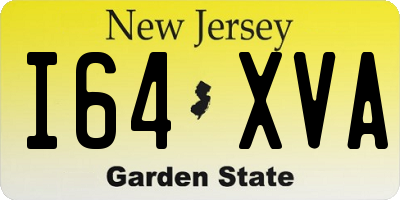 NJ license plate I64XVA
