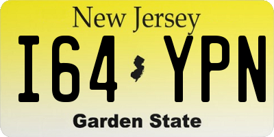 NJ license plate I64YPN