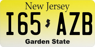 NJ license plate I65AZB