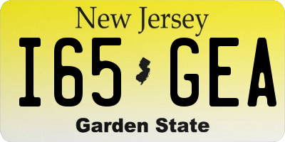 NJ license plate I65GEA