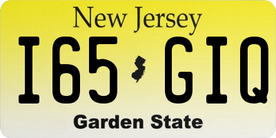 NJ license plate I65GIQ