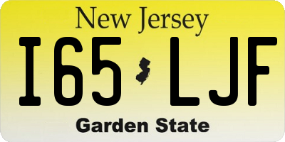 NJ license plate I65LJF