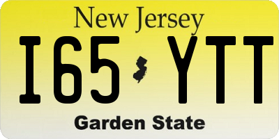 NJ license plate I65YTT