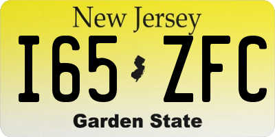 NJ license plate I65ZFC