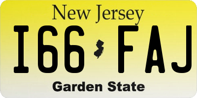 NJ license plate I66FAJ
