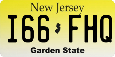 NJ license plate I66FHQ