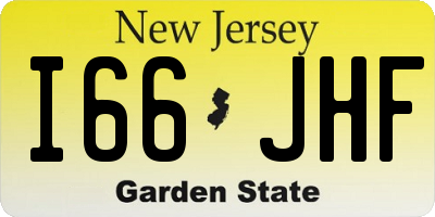 NJ license plate I66JHF
