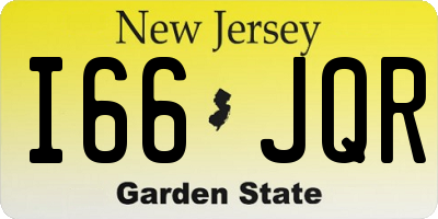NJ license plate I66JQR