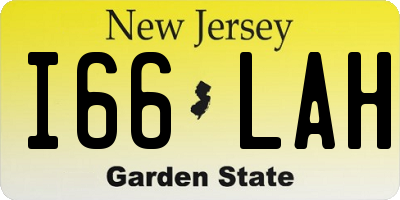 NJ license plate I66LAH