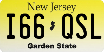NJ license plate I66QSL