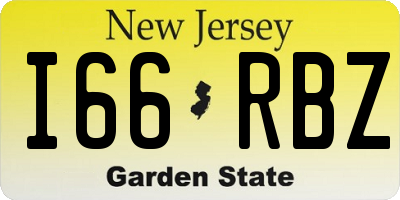 NJ license plate I66RBZ