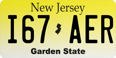 NJ license plate I67AER