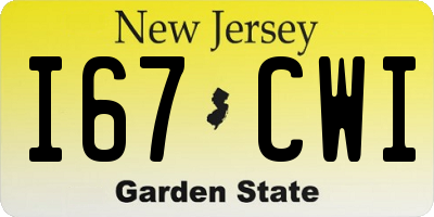 NJ license plate I67CWI
