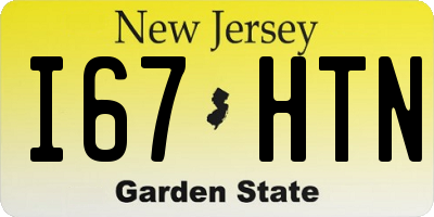 NJ license plate I67HTN