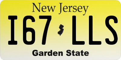 NJ license plate I67LLS
