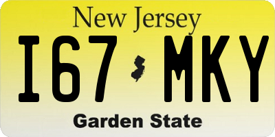 NJ license plate I67MKY