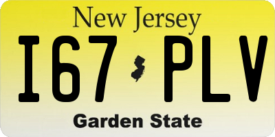 NJ license plate I67PLV