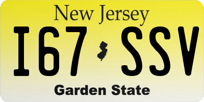 NJ license plate I67SSV