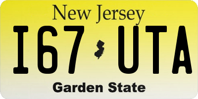 NJ license plate I67UTA