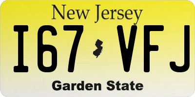NJ license plate I67VFJ