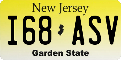 NJ license plate I68ASV