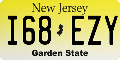 NJ license plate I68EZY