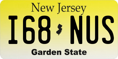 NJ license plate I68NUS