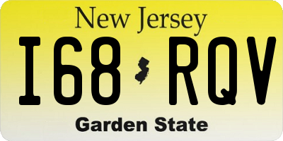 NJ license plate I68RQV