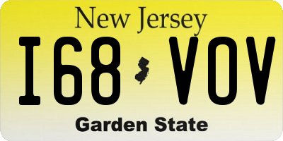 NJ license plate I68VOV