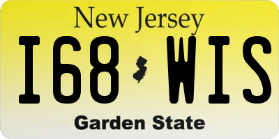 NJ license plate I68WIS
