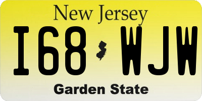 NJ license plate I68WJW