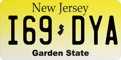 NJ license plate I69DYA
