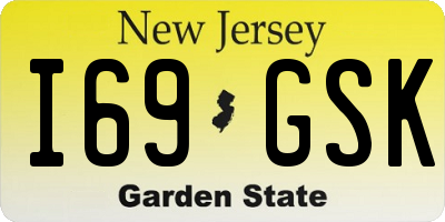 NJ license plate I69GSK