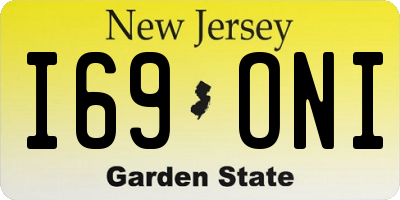NJ license plate I69ONI