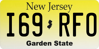 NJ license plate I69RFO